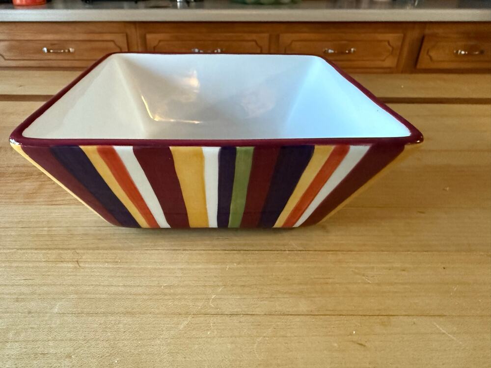 Simple Additions Pampered Chef Large Square Bowl 7"